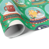 Papier Cadeau Gnome//Gnome//Gingerbread House// (Coin rond)