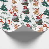 Papier Cadeau Gnome Noël Scandinave fantaisie (Coin)