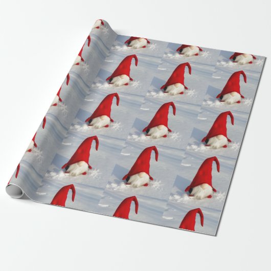 Papier Cadeau Gnome scandinave de Noël (Déroulé)