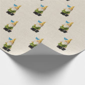 Papier Cadeau Gnome Sur Burlap (Coin)