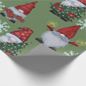 Papier Cadeau Gnomes de neige de Noël (Coin)