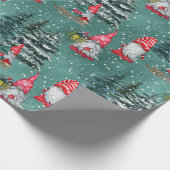 Papier Cadeau Gnomes En Hiver (Coin)