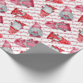Papier Cadeau Gnomes En Rouge Noël (Coin)