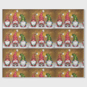 Papier Cadeau Gnomes Joyeux Noël (Plat)