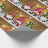 Papier Cadeau Gnomes Joyeux Noël (Coin)