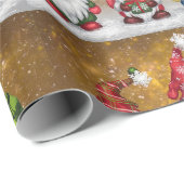 Papier Cadeau Gnomes Joyeux Noël (Coin rond)