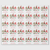 Papier Cadeau Gnomes Joyeux Noël personnalisé (Plat)