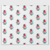 Papier Cadeau Gnomes Snowflakes Joyeux Noël (Plat)