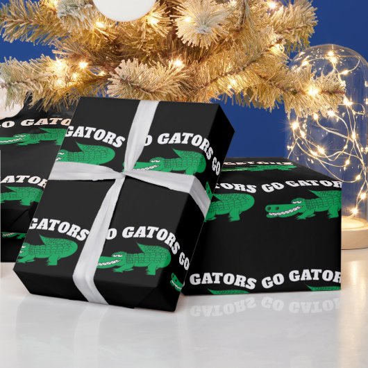 PAPIER CADEAU GO GATORS ALLIGATOR  (Vacances)