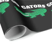 PAPIER CADEAU GO GATORS ALLIGATOR  (Coin rond)
