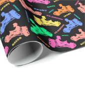 Papier Cadeau Go-karting (Coin rond)