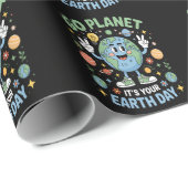 Papier Cadeau Go Planet Its Your Earth Day (Coin rond)