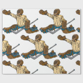 Papier Cadeau Goalie de hockey (Plat)