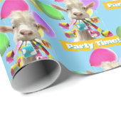 Papier Cadeau Goat with Party Blowers (Coin rond)