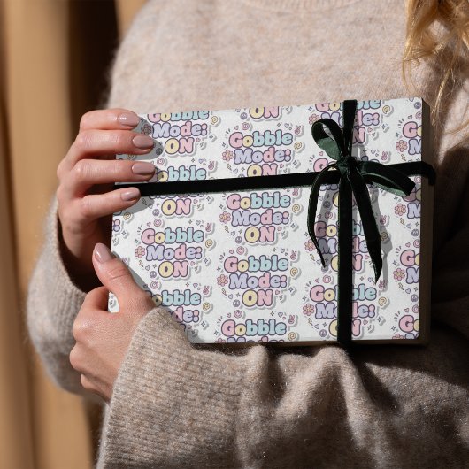 Papier Cadeau Gobble Mode: ON Festive Wrapping Paper
