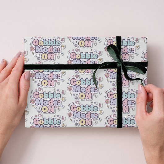 Papier Cadeau Gobble Mode: ON Festive Wrapping Paper