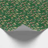 Papier Cadeau Goblincore Mushroom Frog Snail Dragonfly Pattern (Coin)