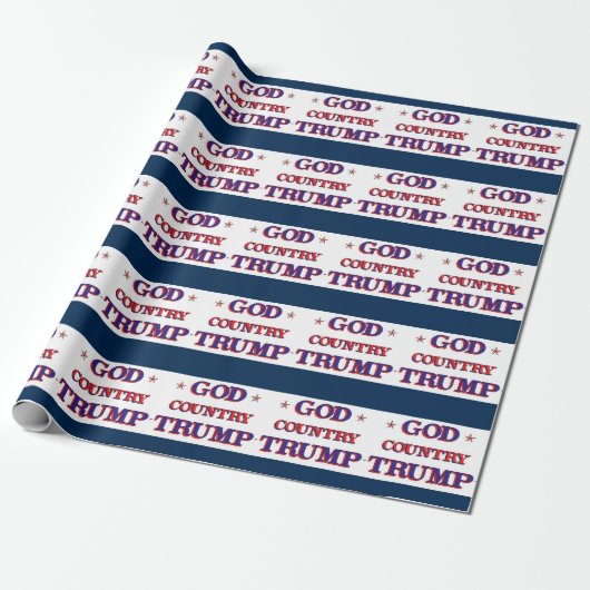 Papier Cadeau God Country Trump (Déroulé)
