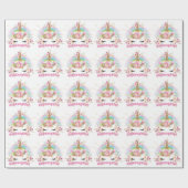 Papier Cadeau GODDAUGHTER Rose Gold Parties scintillant Fleurs U (Plat)