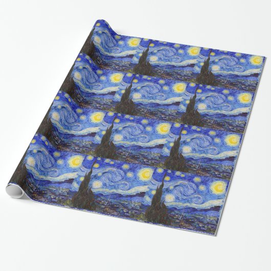Papier Cadeau Gogh , “Starry Night” (Déroulé)