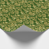 Papier Cadeau Gold and Deep Green Vinage Damas (Coin)