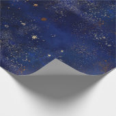 Papier Cadeau Gold and Navy Stars (Coin)