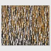 Papier Cadeau Gold & Black Modern Safari Pluie Jungle Glam Party (Plat)