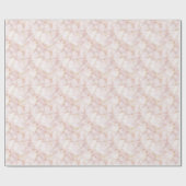 Papier Cadeau Gold Blush Pink Rose Petals Floral Wedding (Plat)