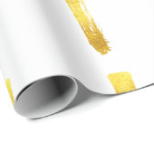 Papier Cadeau Gold Brush Cross - Christian Religion Crucifix (Coin rond)