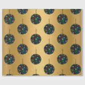 Papier Cadeau GOLD Discoball ANNIVERSAIRE MARIAGE WRAP (Plat)