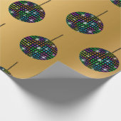 Papier Cadeau GOLD Discoball ANNIVERSAIRE MARIAGE WRAP (Coin)