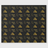 Papier Cadeau Gold et Black Happy Ramadan Kareem 2024 (Plat)