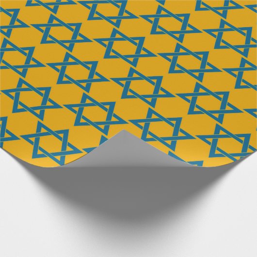 Papier Cadeau Gold et Blue Hanoukka (Coin)