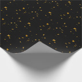 Papier Cadeau Gold Flakes Noir (Coin)