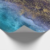 Papier Cadeau Gold floral mandala and confeti image (Coin)