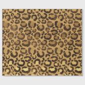 Papier Cadeau Gold Foil Cheetah Motif Jungle fête d'anniversaire (Plat)