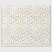 Papier Cadeau Gold Foil Metallic Pois moderne (Plat)
