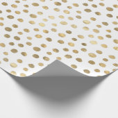 Papier Cadeau Gold Foil Metallic Pois moderne (Coin)