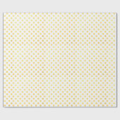 Papier Cadeau Gold Foil Pois Moderne Vacances Blanc Métallure (Plat)