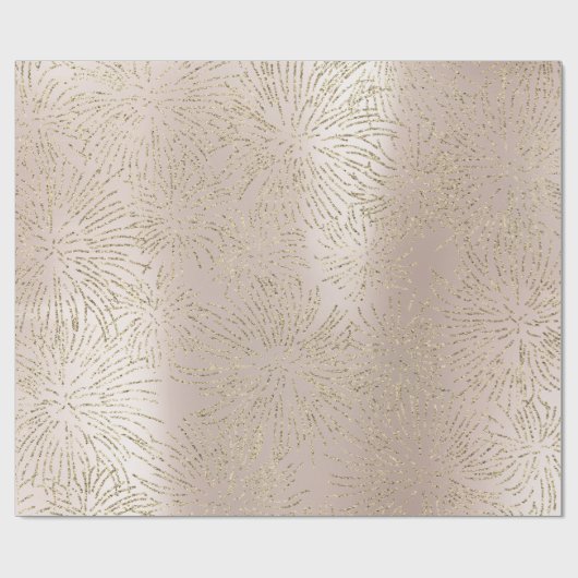 Papier Cadeau Gold Foxier Chevron Firework Metallic Pearly Blush (Plat)