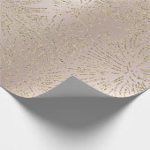 Papier Cadeau Gold Foxier Chevron Firework Metallic Pearly Blush (Coin)
