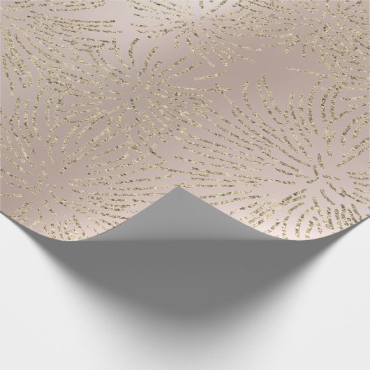 Papier Cadeau Gold Foxier Chevron Firework Metallic Pearly Blush (Coin)