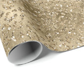 Papier Cadeau Gold Glam Glitzy Parties scintillant Empreinte de  (Coin rond)