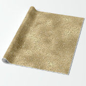 Papier Cadeau Gold Glam Glitzy Parties scintillant Empreinte de  (Déroulé)