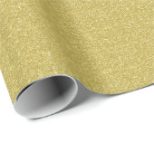 Papier Cadeau Gold Glitter (Coin rond)