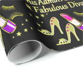 PAPIER CADEAU GOLD GLITZY ADMIN ASSISTANT DIVA DESIGN (Coin rond)