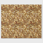 Papier Cadeau Gold Glitzy Glam Sparkle Hearts (Plat)