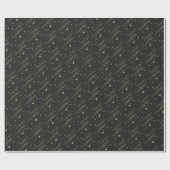 Papier Cadeau Gold Joyeux Noël étoiles (Plat)