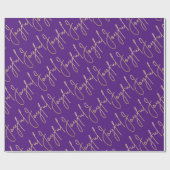 Papier Cadeau Gold JOYFUL on Purple (Plat)