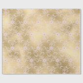 PAPIER CADEAU GOLD LACE ÉLÉGANTE ANNIVERSAIRE MARIAGE WRAP (Plat)